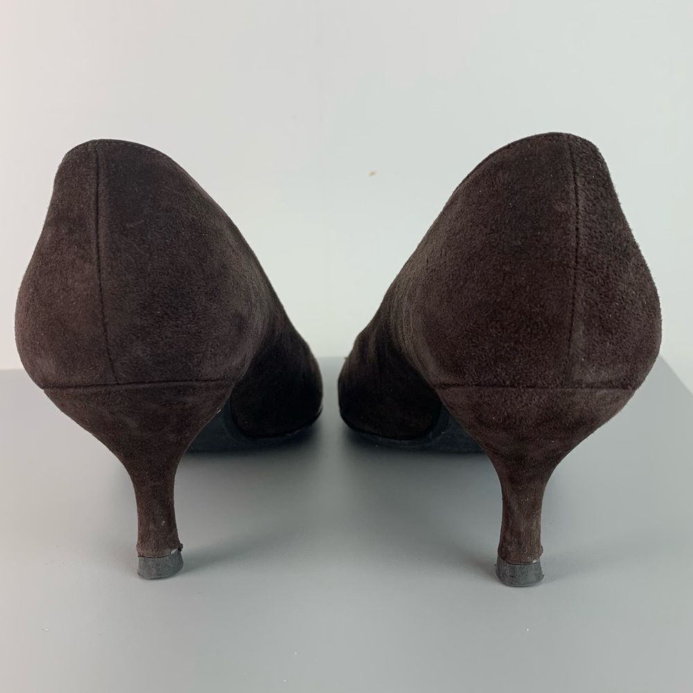 Stuart Weitzman Women's Shoes Pumps Size 9 Suede Brown Buckle Designer Luxury - Picture 6 of 13